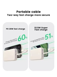 Batería <span class=keywords><strong>Externa</strong></span> UGREEN PB505 de 20000 mAh con Cable USB C, Carga Rápida PD de 20 W, para <span class=keywords><strong>iPhone</strong></span> 17, 15, <span class=keywords><strong>14</strong></span>, 13 - Product Image 4