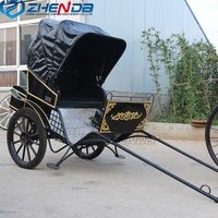 Charrette à Chevaux Personnalisée à 2 Roues pour Marathon, Prix Usine, Chariot Tiré par des Chevaux, Cadre en Acier Galvanisé Q235B, Roues en Caoutchouc Plein