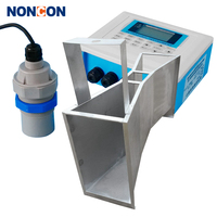 Medidor de flujo de Río RS485 parshall flum, medidor de flujo ultrasónico de canal abierto