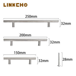 LINKCHOステンレス鋼T字型ダブルホールハンドルキャビネット用ワードローブドレッサー寝室用キッチン & 寝室用家具 - Product Image 2