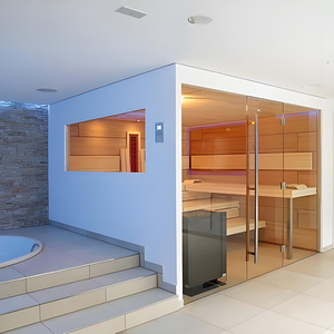 Großhändler Preis Outdoor Square Smart Sauna raum <span class=keywords><strong>Bluetooth</strong></span>-Lautsprecher 2-Personen-Elektro 15KW Inklusive Bedienfeld für Dampf - Product Image 4