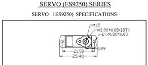 Original Emax ES9250 Mini Digital Metal Gear Servo 4.8g Stall Torque 0.42Kgf.cm for RC FPV <b>Racing</b> <b>Drone</b> Quadcopter Accessories - Product Image 4
