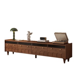Nordic Solid Wood Tv Cabinet With <b>Drawers</b> Storage Living Room Floor Standing Audio Visual Stand - Product Image 1
