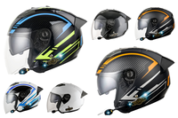 Nuevo Diseño de Casco de Motocicleta con Bluetooth Integrado, Cascos Inteligentes con Función para Hombre, ABS 3000MA