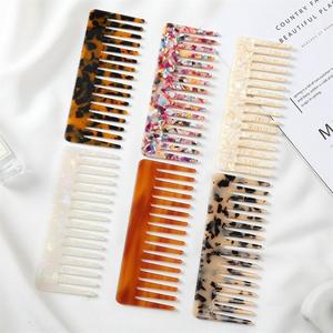 SIYWINA Hot Sale <strong>Large</strong> Size Tortoise Shell Acetate <strong>Hair</strong> <strong>Comb</strong> Rectangle Cellulose Acetate Wide Tooth <strong>Comb</strong> - Product Image 1