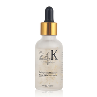 Sérum Visage Anti-Âge et Anti-Rides Raffermissant au Collagène et à la Vitamine C Bio, Formule Liquide 24K Or, Végétalien, 30ml