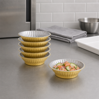 Boîte alimentaire carrée jetable en PET de 325 ml, compatible four, avec couvercle en aluminium doré, pour plats à emporter en restaurant