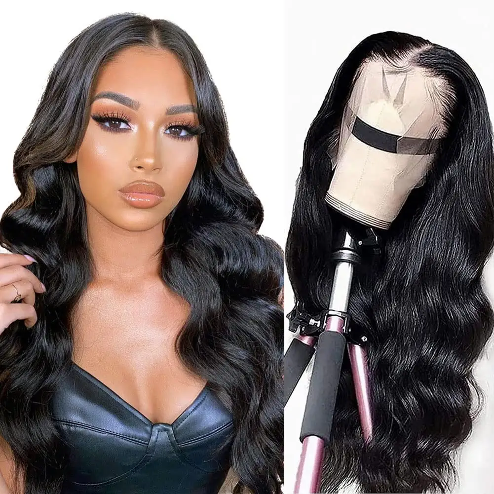 Wig Rambut Manusia 100% Siap Kirim Pesan Sekarang Penutupan Renda Hd Lurus Panjang dan Wig Frontal Rambut Manusia Hd atau Wig Transparan