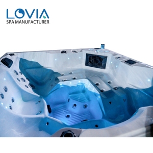 Garden Luxury Relax Bañera de hidromasaje Spa Salón para 5 personas Bañera de hidromasaje al aire libre Bañera de hidromasaje y masaje con luces LED DE MÚSICA - Product Image 2