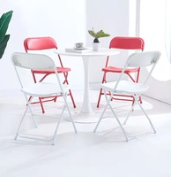 Chaise pliante en métal et plastique à cadre robuste, capacité de 800 lb, pour événements, banquets, locations de fêtes, chaise empilable, vente chaude