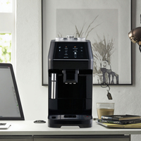 Cafetière entièrement automatique Conception super mince pour tasse de grains Brassage électrique Programmable pour machine à café domestique en mousse de lait