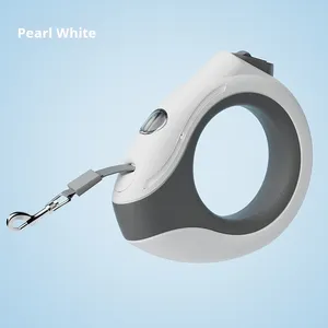 Correa retráctil automática de lujo para mascotas, 3M/5M, cintas de anillo luminosas de plástico sólido, liberación rápida, goma clásica para caminar para perros - Product Image 6