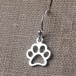 Orecchini pendenti a forma di zampa di cane, carini e versatili, per donna, gioielli alla moda per tutti i giorni - Product Image 3
