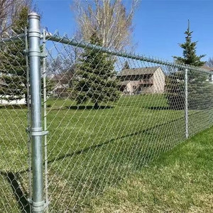 Pagar Rantai Cyclone <span class=keywords><strong>Mesh</strong></span> 8 kaki, Galvanis Celup Panas dan Berlapis PVC, Jaring Pelindung Jatuhnya Batu - Product Image 1