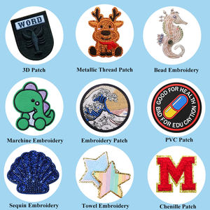 Custom Heat Press 3D Puff LA LOGO Emblemas de Segurança e Patch Bordado Patch Sew em Ferro em Vestuário Patches - Product Image 5