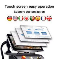 HUAMEI 2025 Appareil d'épilation au laser à diode 808 nm sur pied, haute puissance 600-3000W, écran tactile LCD 15,6 pouces, air/eau/semi-conducteur
