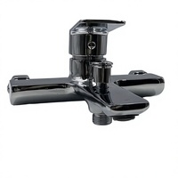 Robinet de baignoire mural monocommande en alliage de zinc chromé, eau chaude et froide, avec inverseur, pour projets hôteliers, mitigeur de douche et bain
