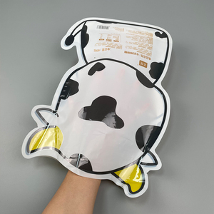 Fond plat conception personnalisée irrégulière Animal vache forme pochette enfant sac pour lait bonbons bébé emballage alimentaire - Product Image 2