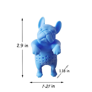 WELAND, filtro de té de animales bonitos de calidad alimentaria, dibujos animados, perro <span class=keywords><strong>Daschund</strong></span>, Alpaca, oveja, filtro de té de silicona, Infusor de bolas, colador - Product Image 3