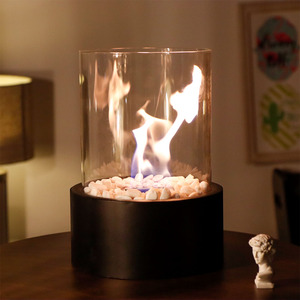 <span class=keywords><strong>Chimenea</strong></span> <span class=keywords><strong>de</strong></span> Etanol <span class=keywords><strong>de</strong></span> Mesa Redonda Negra con Piedras, <span class=keywords><strong>Chimenea</strong></span> <span class=keywords><strong>de</strong></span> Bioetanol sin Ventilación (Envío Gratuito) - Product Image 3