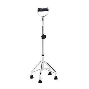 Bastón de Rehabilitación Contemporáneo de Clase I con 9 Niveles de Altura Ajustable, 4 Patas, Material de Aluminio, Capacidad de Carga de 250 lb - Product Image 1