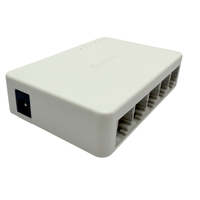 Switch Ethernet 5 Port Desktop Gigabit Network Switch Adaptor 100Mbps Otomatis Fast Ethernet Switch Port RJ45 - Ready Stock