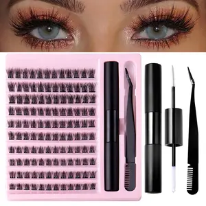 Gmagic cụm lông mi làm cho nhãn hiệu riêng D Curl cụm DIY Lash mở rộng khay cá nhân Fan cụm Lash Kit