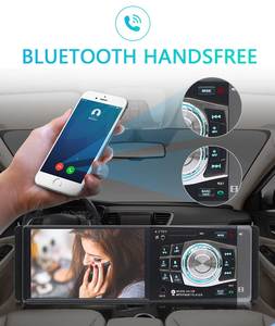 Phổ đa phương tiện truyền thông kỹ thuật số đầu đơn vị rảnh tay cuộc gọi HD 4 inch màn hình FM USB AXU TF thẻ 1 DIN xe MP5 video phát lại máy nghe nhạc - Product Image 4