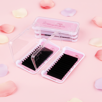 Extensions de cils synthétiques noirs mats en gros, volume naturel, sans cruauté animale/véganes, fournitures pour extensions de cils, marque privée, individuelles