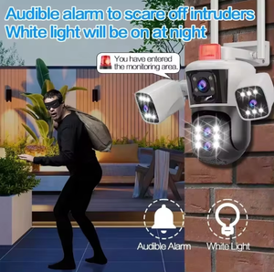 IPC360家庭16MP五镜头四屏10倍变焦无线wifi家庭安全Wifi全景闭路电视Ip三摄像头8k - Product Image 4