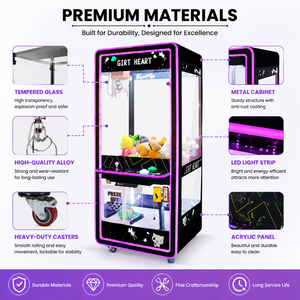 Moderna Macchina Acchiappacarte Nera a Moneta per Sala Giochi Commerciale, Gioco <span class=keywords><strong>Arcade</strong></span> con Gru per Parco Giochi al Coperto, Personalizzazione del Marchio - Product Image 4