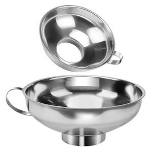 Entonnoirs de cuisine personnalisés en acier inoxydable antiadhésifs extra larges à large ouverture pour mise en conserve avec poignée en silicone, compatibles lave-vaisselle - Product Image 2