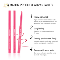 Crayon Eyeliner Gel Minéral Waterproof Marque Blanche 20 Couleurs Haute Pigmentation Résistant à la Transpiration Longue Tenue Maquillage Yeux Logo Personnalisé