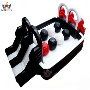 Jeu de carnaval gonflable d'extérieur, balles à sauter géantes, sauts énormes, défi Big Baller Wipeout à louer, double wipe 10X6M 5-10 - Product Image 5