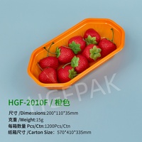 Wegwerp sinaasappelvormige PET RPET blister fruitbak van gerecycled plastic voor verse druiven