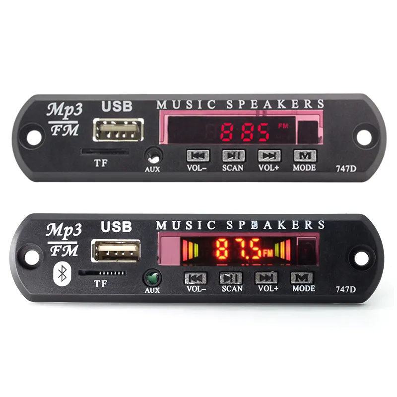 Wireless 5V 12V MP3 Player Decoder Board Amplifier Car FM Radio Module Support FM TF USB AUX Recorders Audio Decoding Board