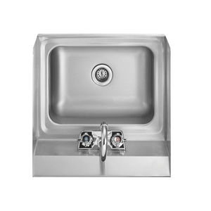 Robinet d'évier de cuisine moderne à une cuvette en acier inoxydable, fait à la main, mural sans robinet, à un trou - Product Image 2