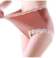 Braguitas de bikini florales de encaje y satén para uso diario, para mujeres de talla grande (100-120 kg), ropa interior de nailon sin costuras.