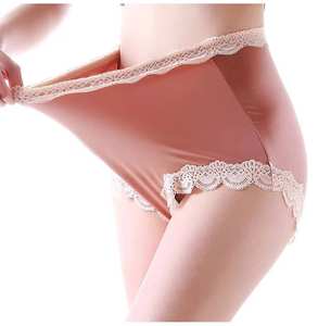 Culottes en satin et dentelle, nouveau style, en soie, pour femmes rondes, grandes tailles 100-120 kg, bikini, sous-vêtements sans couture pour adultes, culottes en nylon tricoté - Product Image 6