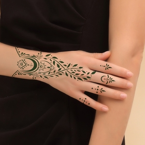 Vente en gros OEM nouveaux autocollants de tatouage au henné corps bras peint à la main maquillage étanche luxe temporaire tatouages <span class=keywords><strong>pochoir</strong></span> vente en gros - Product Image 3