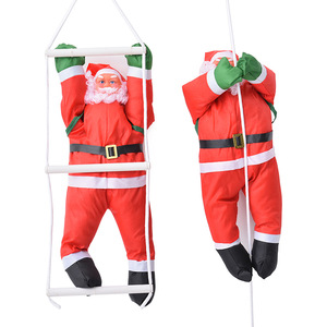 <b>Christmas</b> Santa Claus Hanging Ornament 90cm Fabric Climbing Ladder Decoration For Holiday Scene - Product Image 3