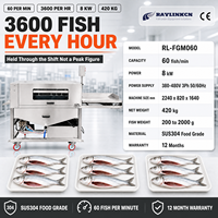 Produits de la Mer Machine de Nettoyage de Poisson Acier Inox 304 3600 Poissons par Heure pour Tilapia Éviscération du Poisson