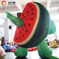Modèle de danseur de pastèque gonflable personnalisé de 4 m de haut pour la publicité extérieure