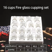 Ventouses sous vide en verre Aspiration forte Massage d'acupuncture Pots de ventouses Traitement par aspiration Ventouse Ensemble de 12 tasses