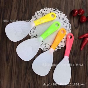 Cuchara para arroz de plástico bicolor con mango amarillo para olla arrocera, espátula antiadherente del fabricante Jieyang - Product Image 3