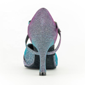 Evkoodance 1019 femmes professionnel salle de bal chaussures de danse latine nouvelle marque brillant daim matériel talon cubain belle <span class=keywords><strong>Salsa</strong></span> - Product Image 4