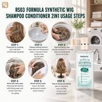 Maßgeschneidertes 300ml 2-in-1 Synthetik-Perücken-Shampoo und Conditioner Antistatisch Sofort Entwirrend Synthetische Haarpflege Shampoo OEM