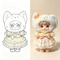 Poupée en peluche Sweet Lolita, jouet en peluche à habiller, figurine de dessin animé personnalisée, conception OEM et sur mesure disponible