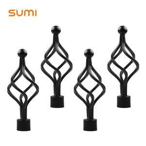 Embouts <span class=keywords><strong>d</strong></span>écoratifs vintage en fer forgé pour tringle à rideau, embouts métalliques <span class=keywords><strong>d</strong></span>écoratifs pour tringle romaine - Product Image 1