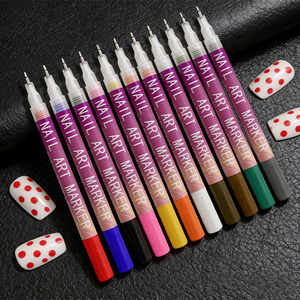Nouveau Marqueur de Nail Art 3D Couleurs Unies 2026 – Stylo à Points Graffiti 12 Couleurs à Base d'Eau pour Peinture d'Ongles Séchage Rapide - Product Image 1